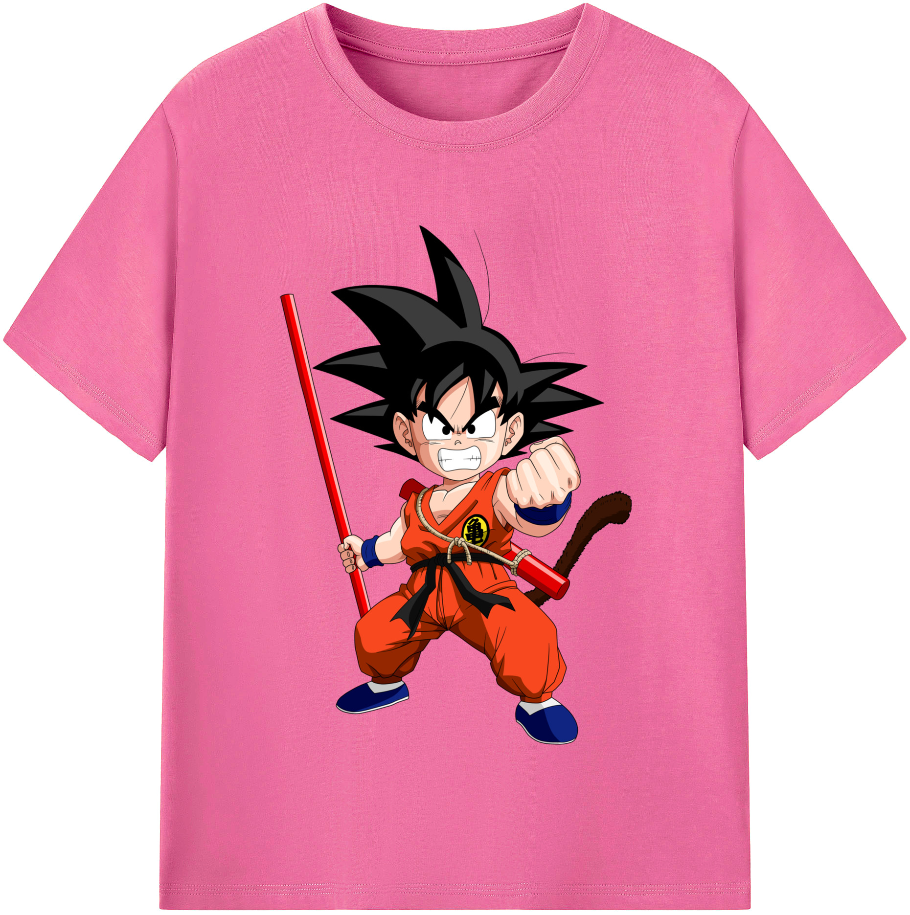 （画像用） ドラゴンボール 孫悟空（そん ごくう）Son Goku カカロット DRAGON BALL Kakarotto レディースカジュアルプリントTシャツ（綿100％）